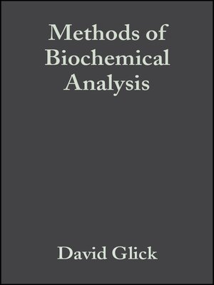 cover image of Methods of Biochemical Analysis